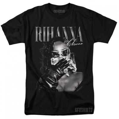 TEMU Vintage-inspired Graphic T-shirt - Black Crew Neck Short Sleeve Cotton Tee With Iconic Album Art Print, Non-stretch Regular Fit, Machine Washable Casual Wear For Adults, Ladies T Shirts Image