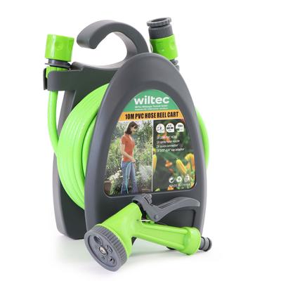 TEMU Wiltec Mini Hose Winder, Hose Reel With 10 M Pvc Hose, Garden Hose Reel Made Of Pp, Water Hose Reel With Adjustable Nozzle Image