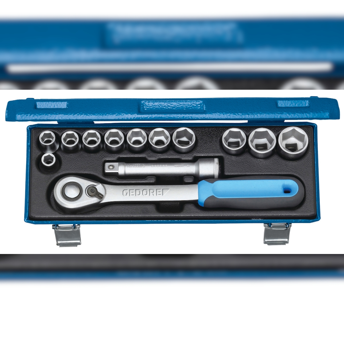 GEDORE Steckschlüssel-Satz 1/2", 13-teilig, 6-kant, 10-24 mm, 19 KMU-20 Image