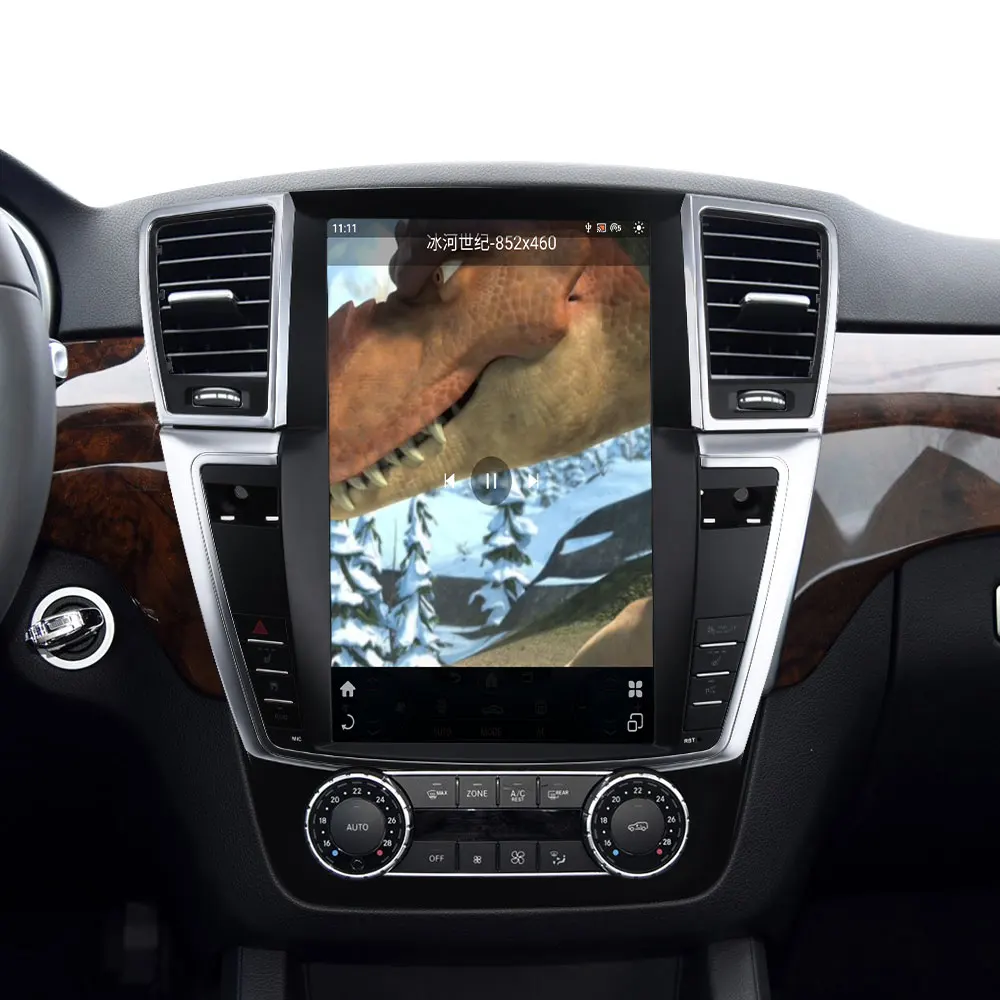 Carplay Android Für Mercedes Benz ML GL X166 2013-2015 Auto Multimedia Player GPS Tesla Bildschirm Kopf Einheit Kilometerzähler digitale Cluster Image