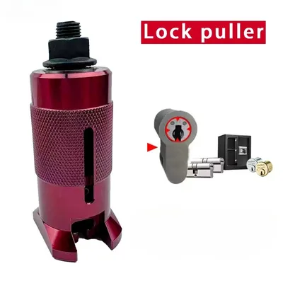 Lock Cylinder Puller Nail Puller Tool and 10pcs/Bag Cylinder Puller Screws Cylinder Extractor Set Remover Tool Drill Bit Tools