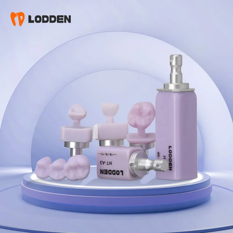 LODDEN 1 Box Lithium-Disilikat-B40-Blöcke Dentallabor HT/LH/MT Glaskeramik C14 für CAD CAM Sirona Cerec Dental Veneermaterialien Image