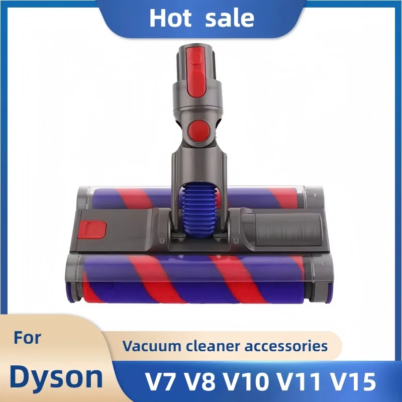 Geeignet für Dyson V7 V8 V10 V11 V15 Serie Staubsauger Motorkopf Soft Roller Reinigungskopf Doppelwalzenbürste Vakuumkopf Image