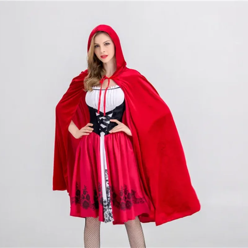 Neue Größe S-3XL Halloween Karneval Frauen kleine rote Reit haube Kostüm verträumte sexy Party Robe Rollenspiel Uniform Phantasie