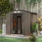 7 X 4 Ft Metal Garden Shed, Outdoor Storage Tool Shed with Ventilation Slots, Foundation Kit and