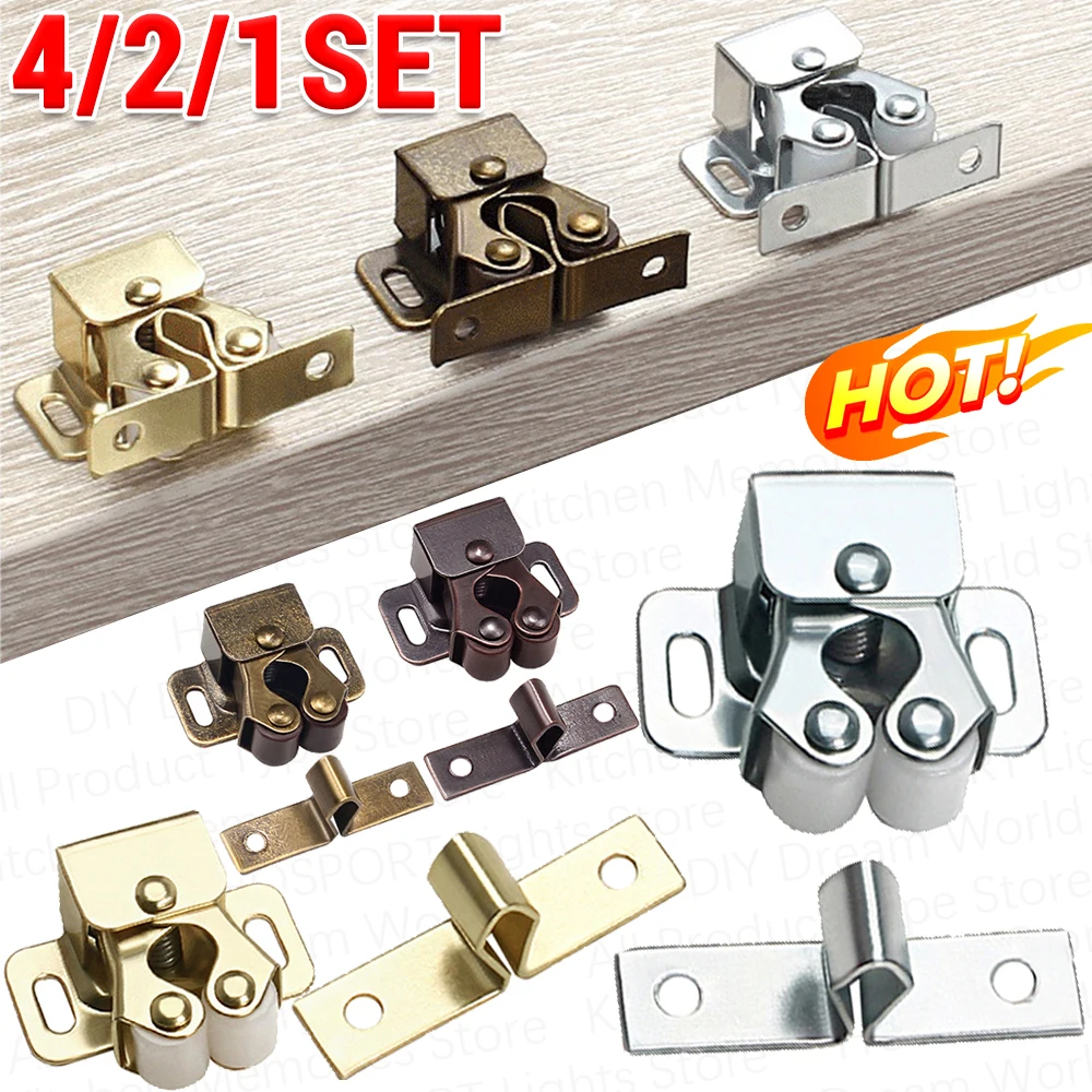 1-4PCS Kleiderschrank Schrank Tür Clips Fänge Magnet Schrank Tür Touch Perlen Stopper Puffer Schrank Schlösser Hardware armaturen Zubehör