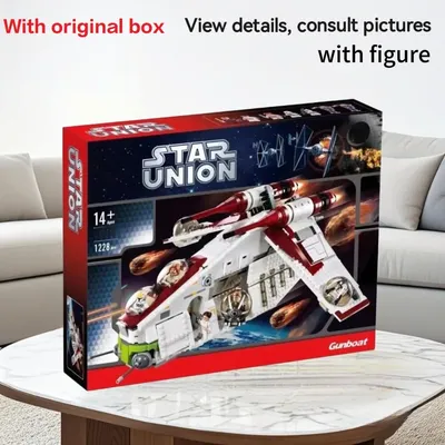 Mit Original Box 1175 stücke Kompatibel Mit 05041 Republic Dropship Gunship Bausteine 75021 Ziegel Image