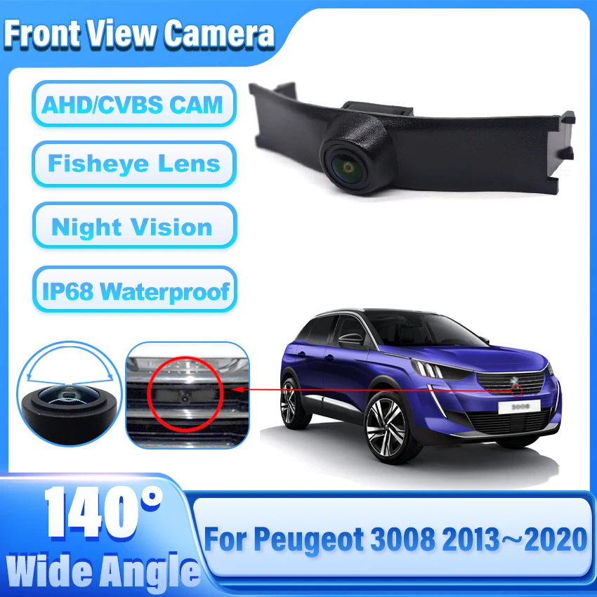 Auto Kühlergrill Kamera Für Peugeot 3008 2013 ~ 2019 2020 Auto Spezielle Front HD Kamera Hohe Qualität Wasserdichte nachtsicht CCD Image