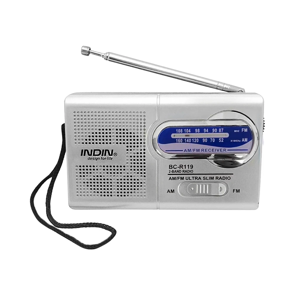 BC-R119 AM FM Tragbares Taschen-Miniradio, bester Empfang, langlebiges Radio für Notfall, Hurrikan, Gehen, batteriebetrieben Image