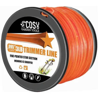 String Trimmer Line, Commercial Grade Orange Pentagon Weed Eater String, Nylon String Trimmer Line for Grass Weeds