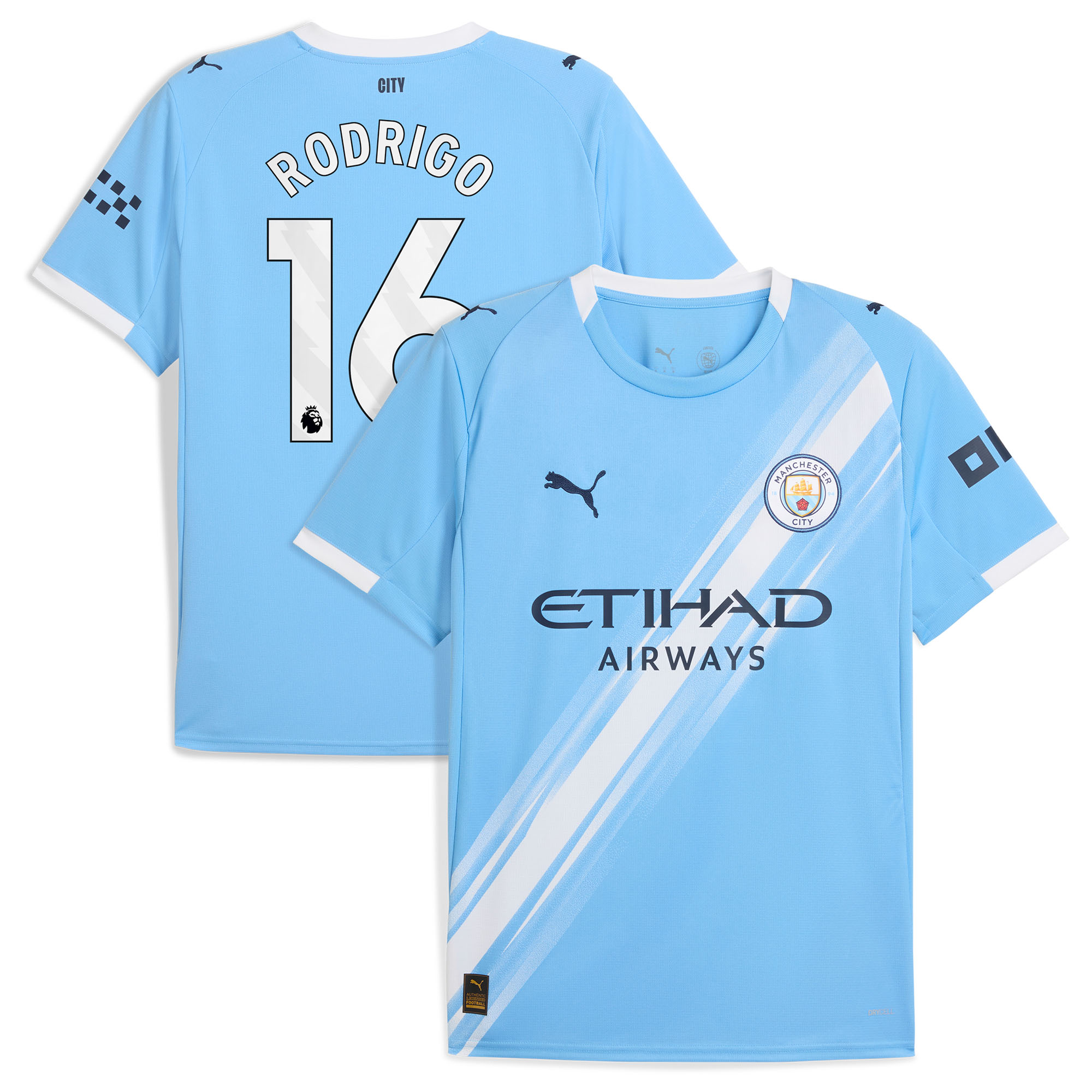 Maillot Manchester City PUMA Domicile 2025-26 avec flocage Rodrigo 16