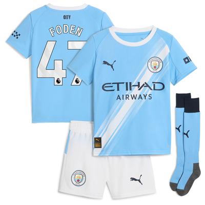 Manchester City PUMA Mini-Heimsausrüstung 2025-26 mit Aufdruck Foden 47 Image