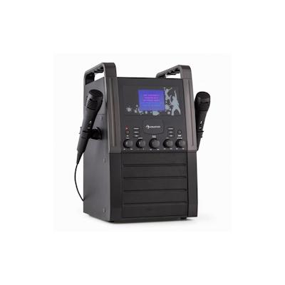 auna KA8B-V2 BK Karaokeanlage CD-Player AUX 2 x Mikrofon schwarz Schwarz Image