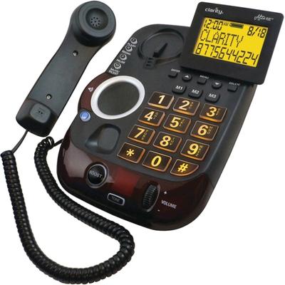 Clarity Altoplus Standard Phone - Black - Corded - Corded - 1 X Phone Line - Speakerphone - Hearing Aid Compatible