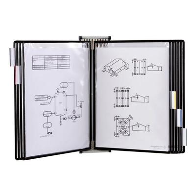 Tarifold Wandsichttafelsystem A4 mit 10 Sichttafeln schwarz Image