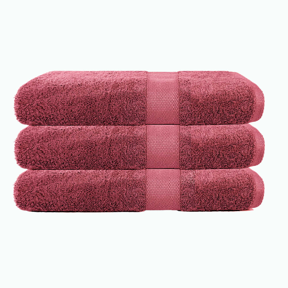 Lot de 3 maxi draps de bain 100x150 cm 500 gr/m2 100% coton