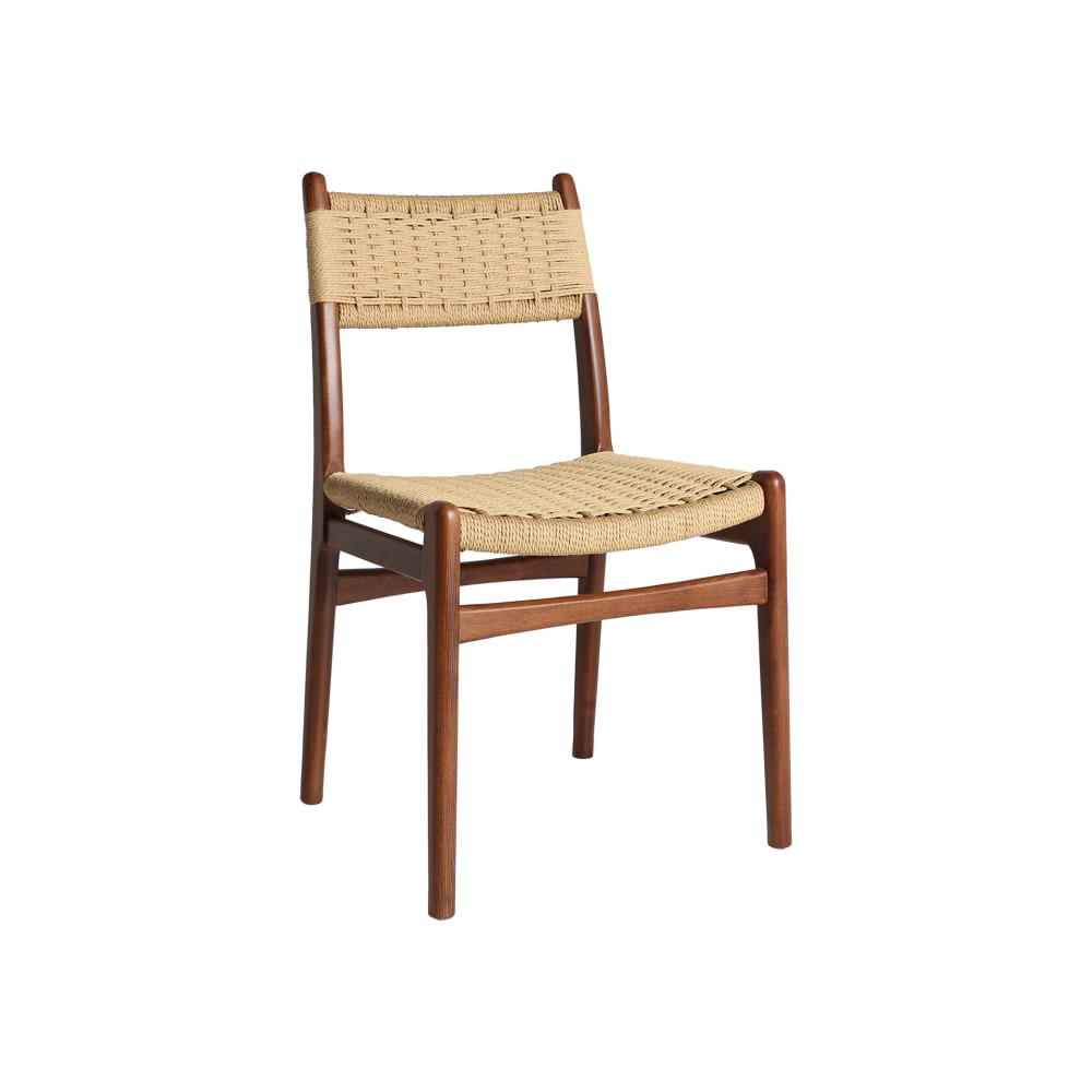 Chaise en bois de hêtre marron 52x47x81 cm - lot de 2