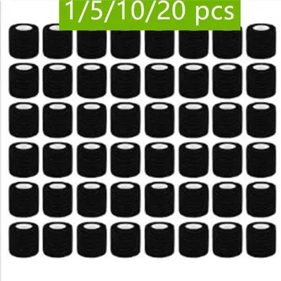 Black Tattoo Grip Bandage Cover Wraps Tapes Nonwoven Waterproof Self Adhesive Finger Protection