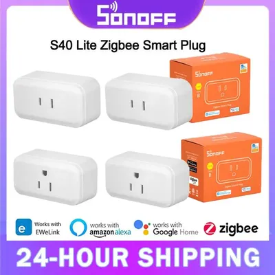 SONOFF S40 Lite Zigbee Smart Plug Outlets Support Amazon Alexa And Google Home SONOFF Zigbee Bridge