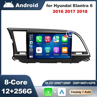 9 inch For Hyundai Elantra 6 2016 2017 2018 Car Video Audio Multimedia Player GPS Navi Android