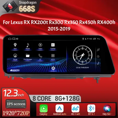12.3inch For Lexus RX RX200t Rx300 Rx350 Rx450h RX400h 2015-2019 Car Radio Multimedia Navigation