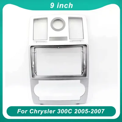 Car Stereo 9 Inch Big Screen Fascia Frame Adapter For Chrysler 300C 2005-2007 2Din Dash Audio