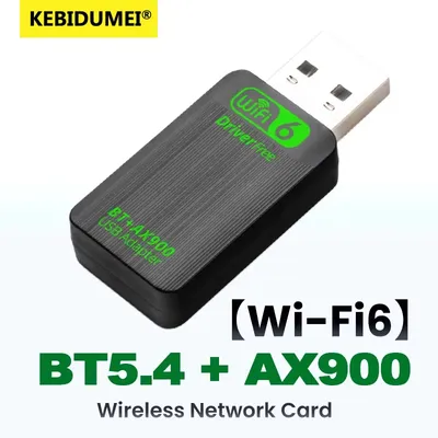 New AX900 USB WiFi 6 Bluetooth 5.4 Adapter 2in1 Dongle Dual Band 2.4G&5GHz USB WiFi Network Wireless