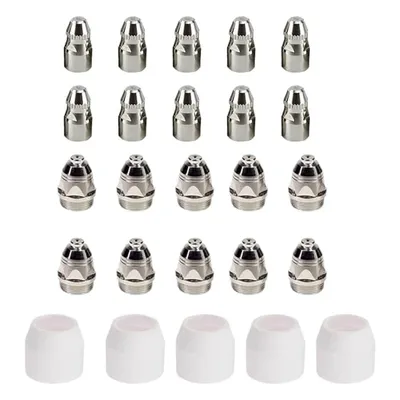 HOT! 25PCS P80 Plasma Consumables, P80 Plasma Cutter Torch Kits Electrodes Tips Cups
