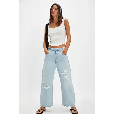 Citizens of Humanity Ayla Raw Hem Crop Jeans at Free People in Vaquero, Size: 25