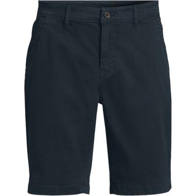 Stretch Chino Shorts, Slim Fit, Men, size: 42, regular, Blue, Cotton-blend, by Lands' End