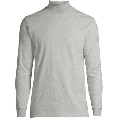 Super-T Polo Neck Top, Men, size: 46-48, regular, Grey, Cotton, by Lands' End
