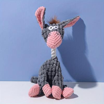 TEMU Pet Supplies Dog Toys, Dog Bite Sound Toy, Cute Animal Shape Bite-resistant Pet Plush Toy Image