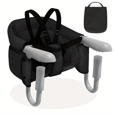 TEMU Table Chair Foldable High Chair Booster Seat With Integrated Safety Belt And Back Padding For Use At Home And On The Go, Max. 15 Kg Image