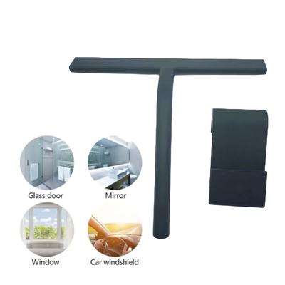 TEMU 1pc Silicone Shower Squeegee With Holder - Glass Wiper Scraper For Bathroom, Toilet, Car Window, Mirror Cleaning - , , Bathroom Cleaner Image