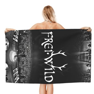 TEMU .wild Quick-dry Microfiber Beach Towel - Tropical Floral Pattern, Lightweight & Absorbent, Swimming, Gym, Yoga - Companion, Quickdry Image