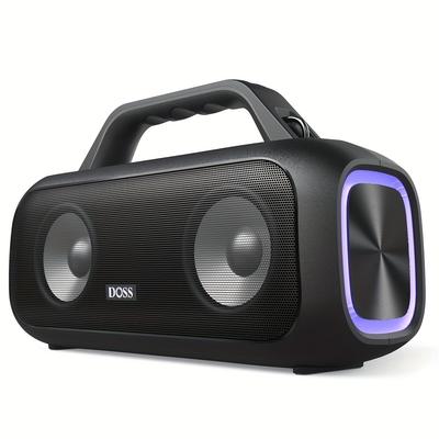TEMU Doss 60w Portable Speaker, Wireless 5.3 With , Rich Bass And Subwoofer, 9000 Mah For Playtime And Power Bank, Tws True Wireless Pairing, Show, Outdoor Speaker For Camping, Beach, Pool Image