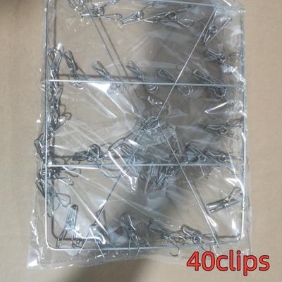 TEMU Stainless Steel Sock Hooks With Clips, Space-saving Organizer For Bedroom, Bathroom, Closet, Home And Dormitory Image