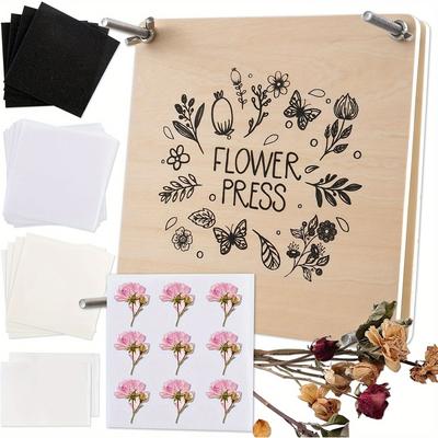 TEMU Wooden Embossing Kit For Plant Preservation Professional Handmade Embossing Tool Set Reusable Specimen Making Kit Suitable For Nature Enthusiasts And Diy Lovers Image