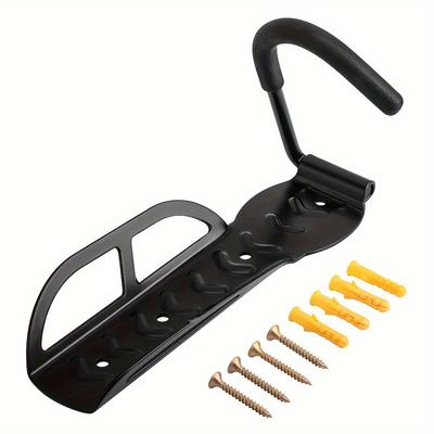 TEMU Wall Mounted Scooter & Bike Rack Storage Hook - Universal Iron Bicycle Bracket Holder, Compatible With Xiaomi M365/pro, For Electric Scooters And Bikes, Rubberized Anti-scratch, 14+ Image
