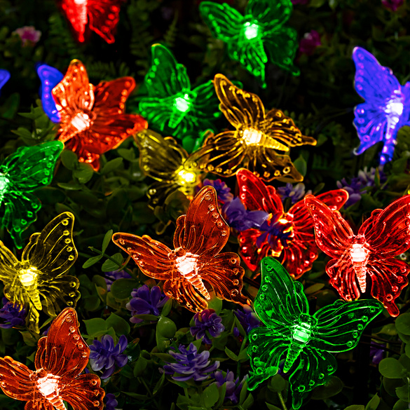Solar-Lichterkette "Schmetteringe" mit Farbwechsel 10-tlg. Image