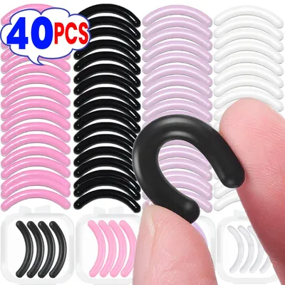 20/4pcs Eyelash Curler Refill Eyelash Curlers Pad Silicone Rubber Curler Replacement Refill Pad Universal Eyelash Curlers Tool