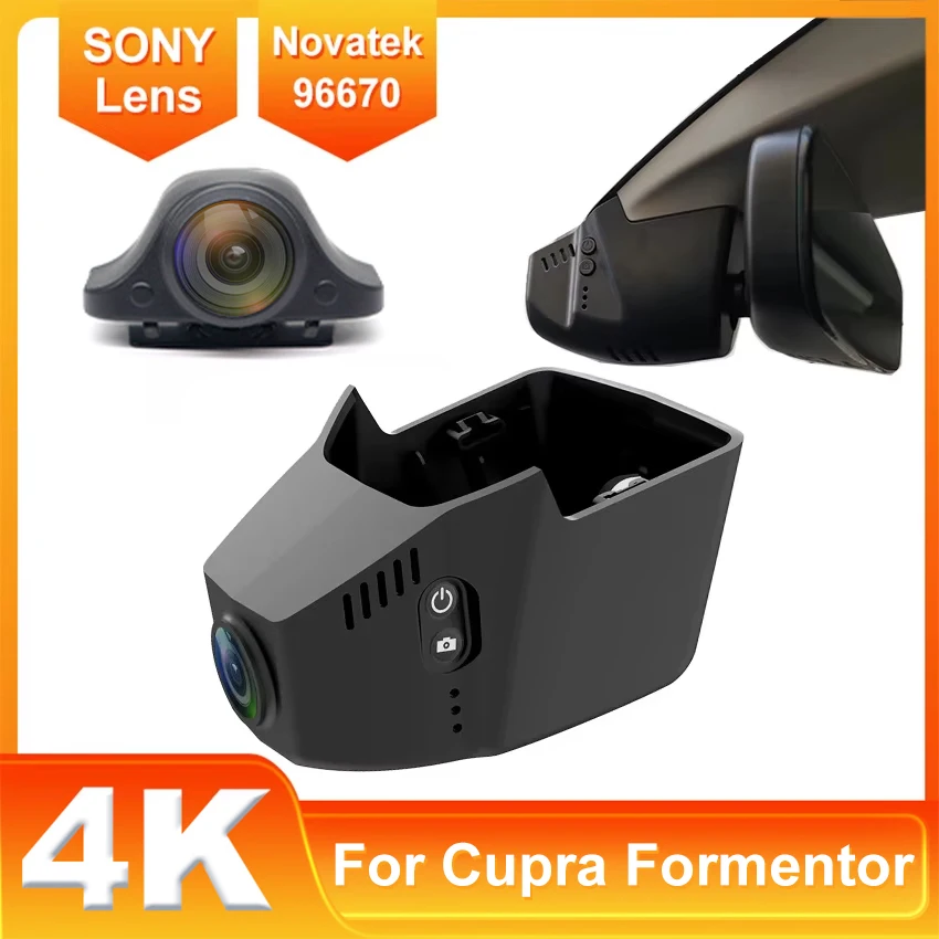 Für Cupra Formentor 2021-2025 Vorne und Hinten 4K Dash Cam für Auto Kamera Recorder Dashcam WIFI Auto dvr Aufnahme Geräte Image