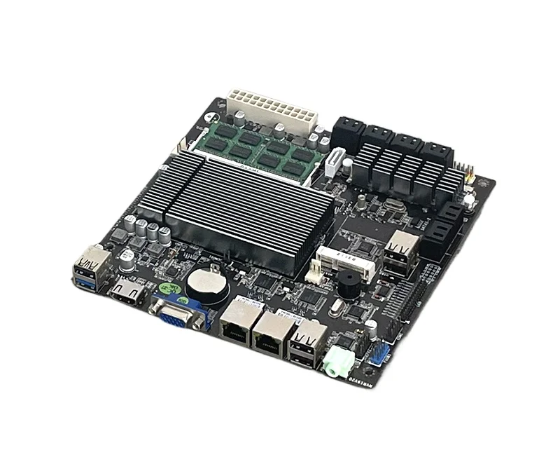90% Neues Steuerungs-Motherboard NAS-Speicher Multi-Festplatten-Server J1900/B75K9-ETH Image