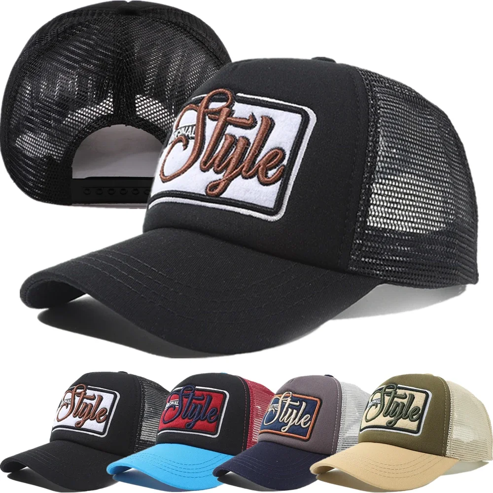 Neue Stil Unisex Baseball Kappe STIL Brief Klassische Hut Im Freien Sommer Trucker Hut Streetwear Kappe Für Männer Und Frauen Image