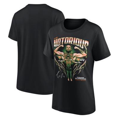 UFC Conor McGregor The Notorious Grunge T-Shirt – Schwarz – Damen Image
