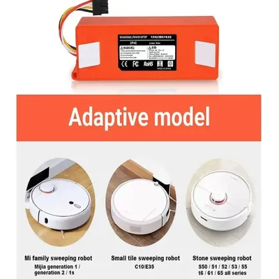 Akku für Xiaomi Roborock 1S S5 S5 Max S6 Pure S7 S50 T60 Roboter-Staubsauger 14,4 V 9800 mAh Image