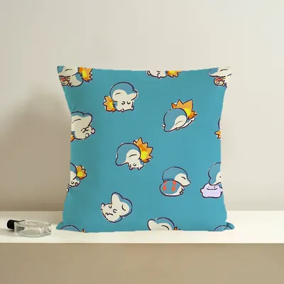 Cartoon Cyndaquil Kissenbezüge, dekorativer Kissenbezug für Sofa, Heimdekoration, Raumdekoration, Zierkissen Image