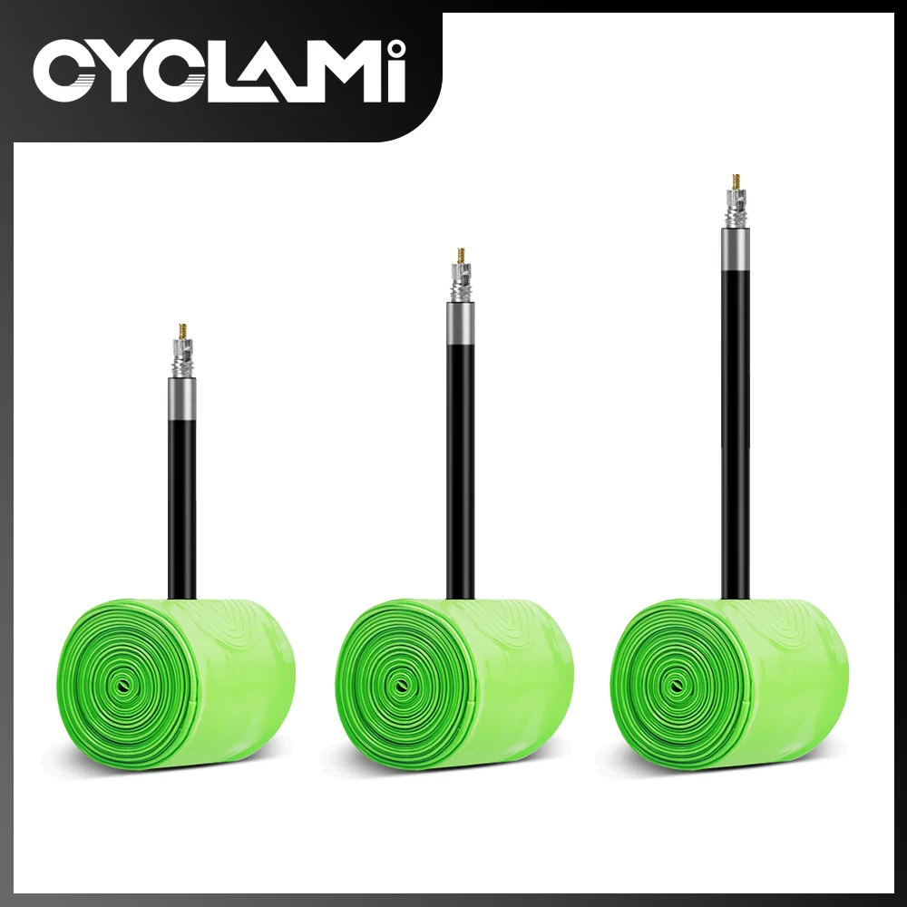CYCLAMI TPU Ultraleichter Fahrradschlauch 700C 18 32 MTB Rennradreifen 45 65 mm Länge Französisches Presta-Ventil Reifenreparaturwerkzeuge Image