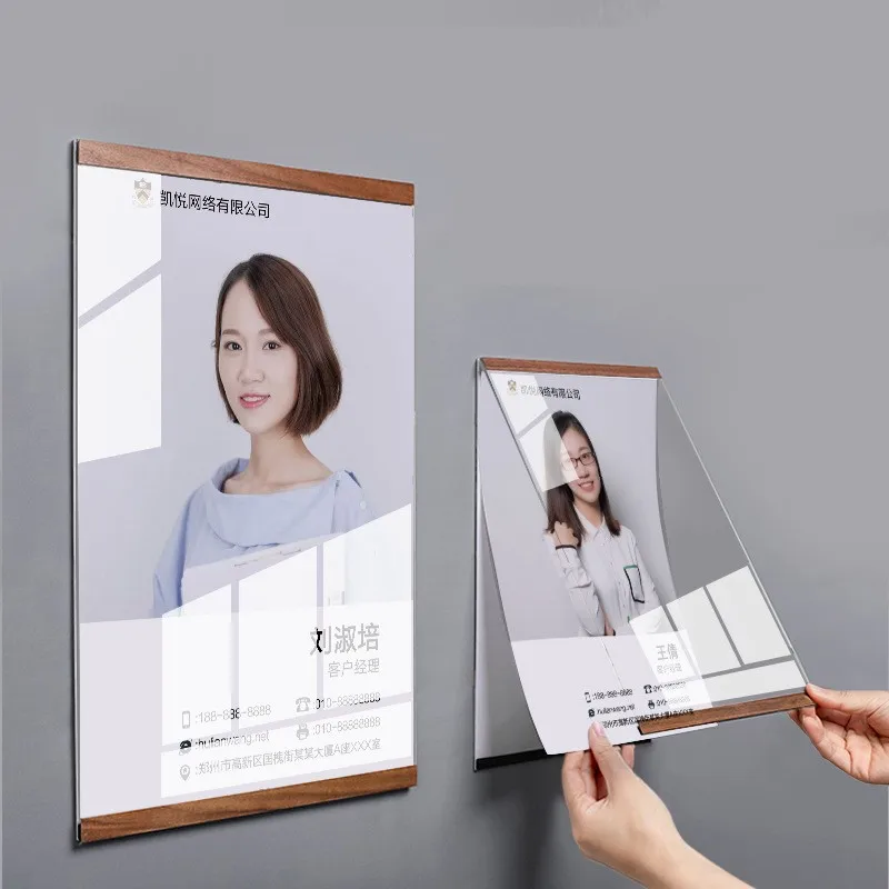 A5/A4 Fotorahmen Wandmontage Ohne Bohren Zertifikat-Bilderrahmen Acryl-Dokumentenhalter Posterhalter Displayrahmen Image