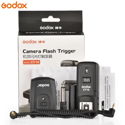 Godox CT 16 CT-16 Trigger 16 Channels Wireless Radio Flash Transmitter + Receiver Set for Canon Nikon Pentax Olympus Speedlite